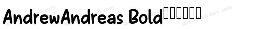 AndrewAndreas Bold字体转换